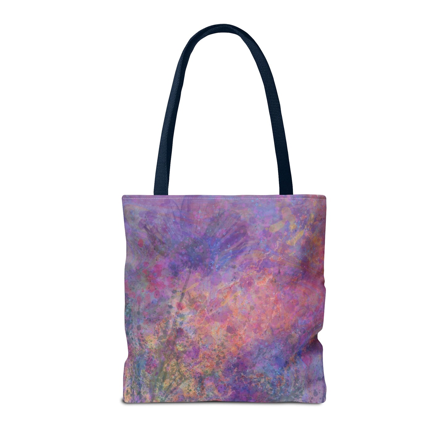 Dreamy Floral Tote Bag in Purple, Pink, and Blue