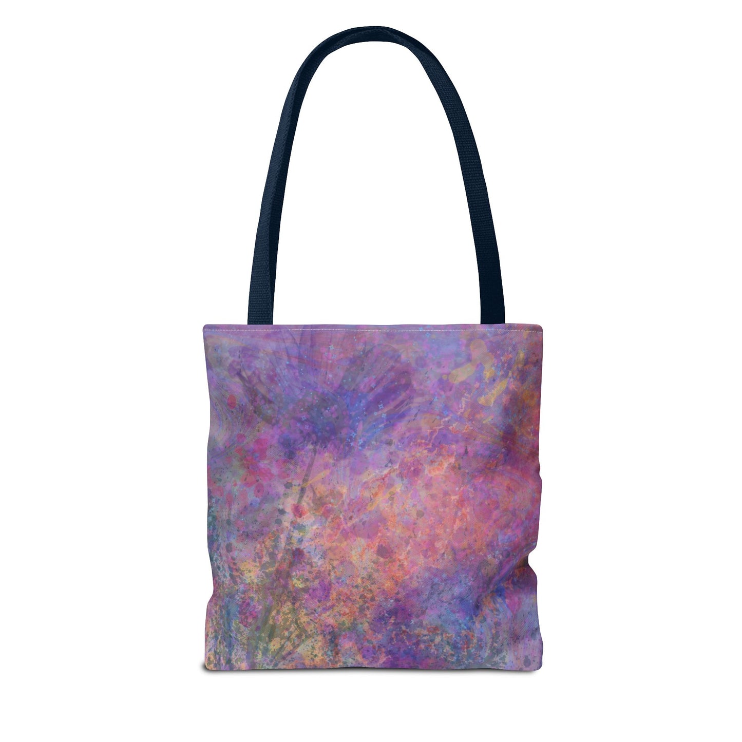 Dreamy Floral Tote Bag in Purple, Pink, and Blue