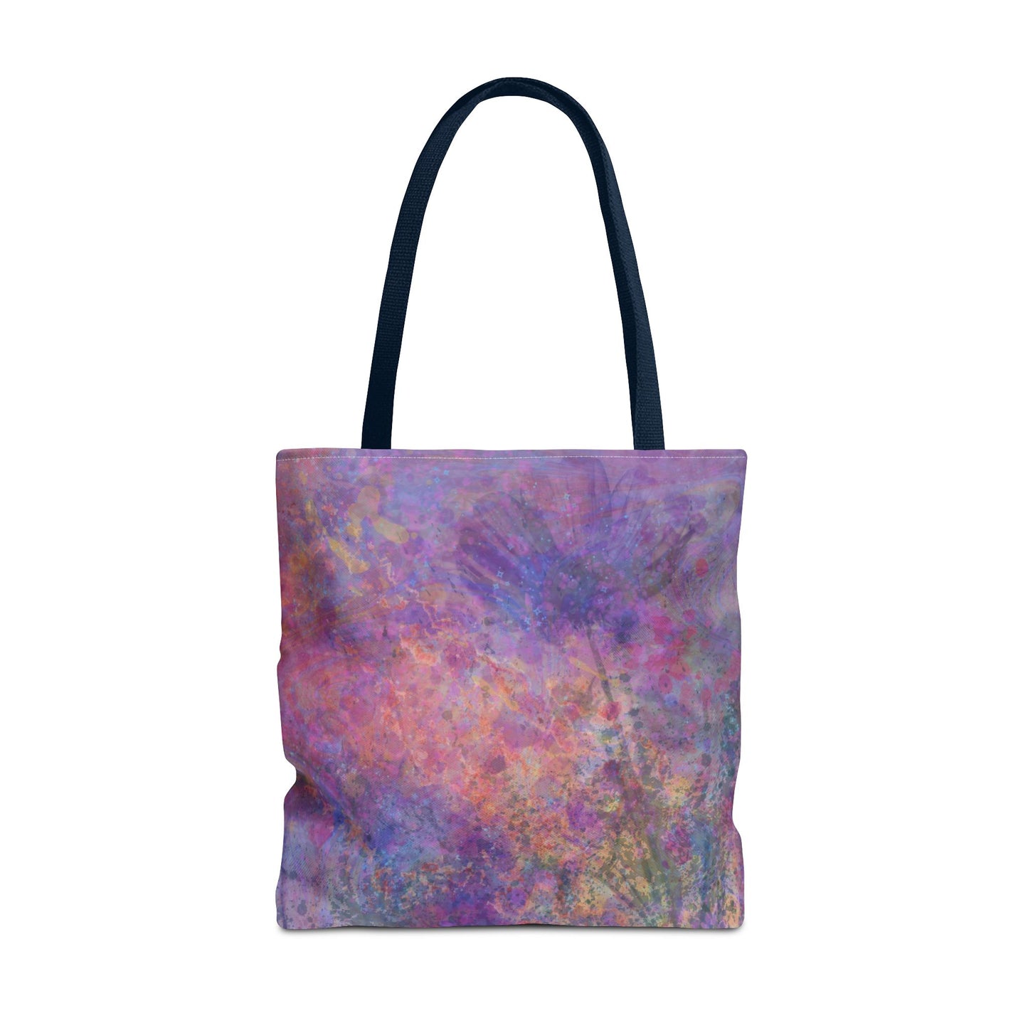 Dreamy Floral Tote Bag in Purple, Pink, and Blue