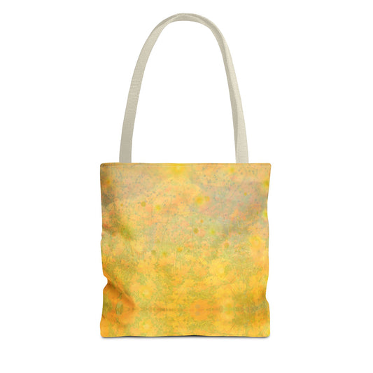 Sunlit Meadow Tote Bag - Vibrant Yellow Flower Field Design