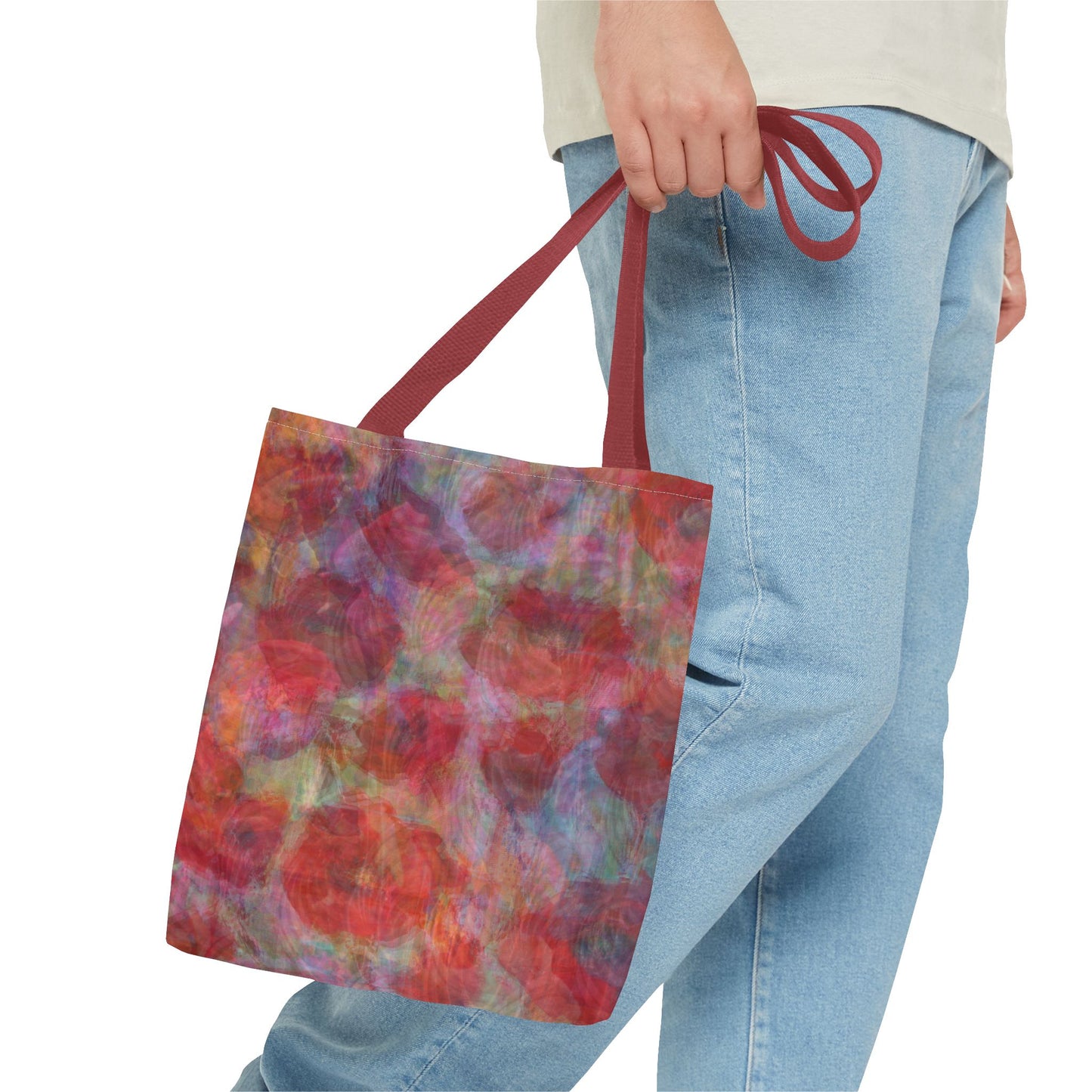 Floral Tote Bag - Dynamic Poppies Tapestry Design