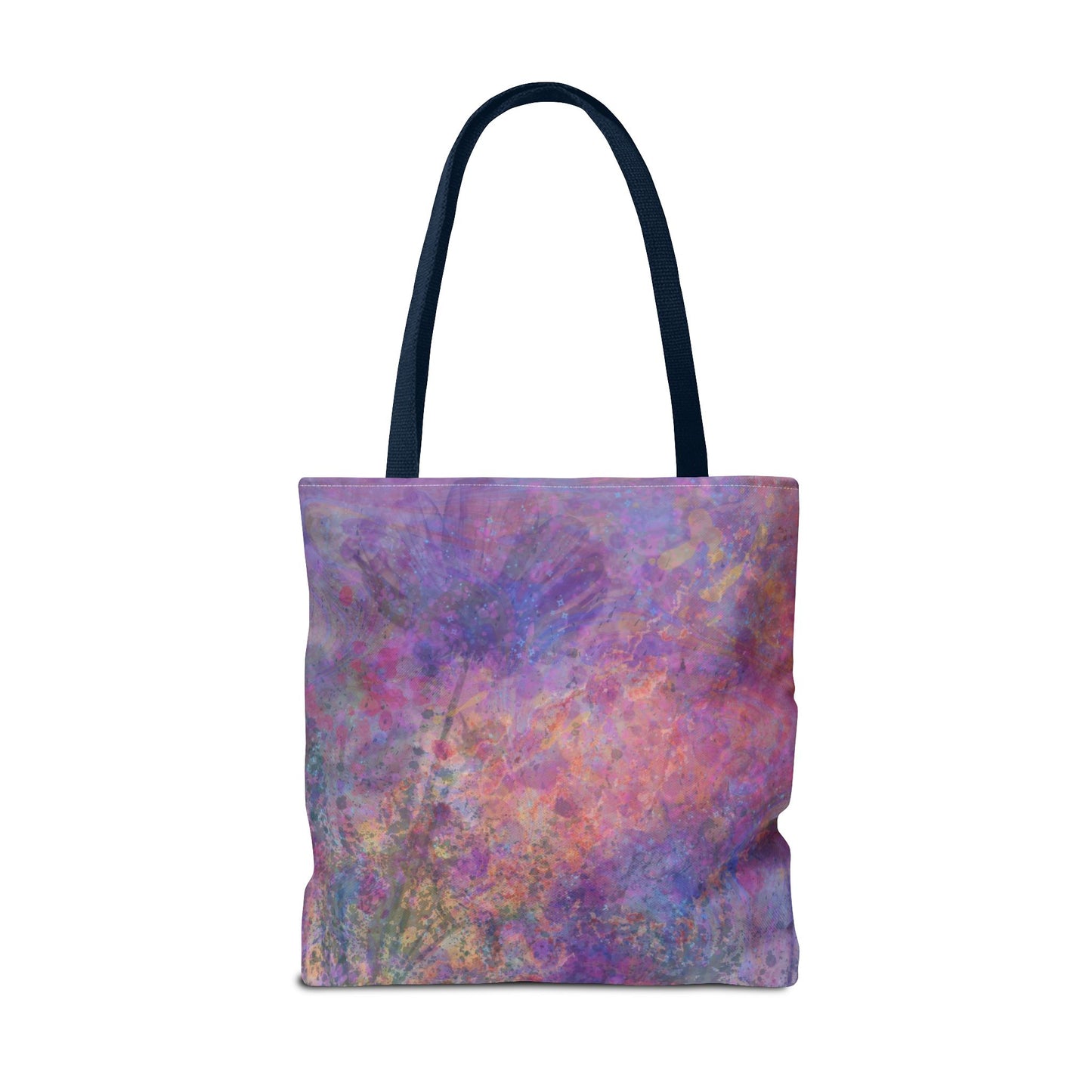 Dreamy Floral Tote Bag in Purple, Pink, and Blue