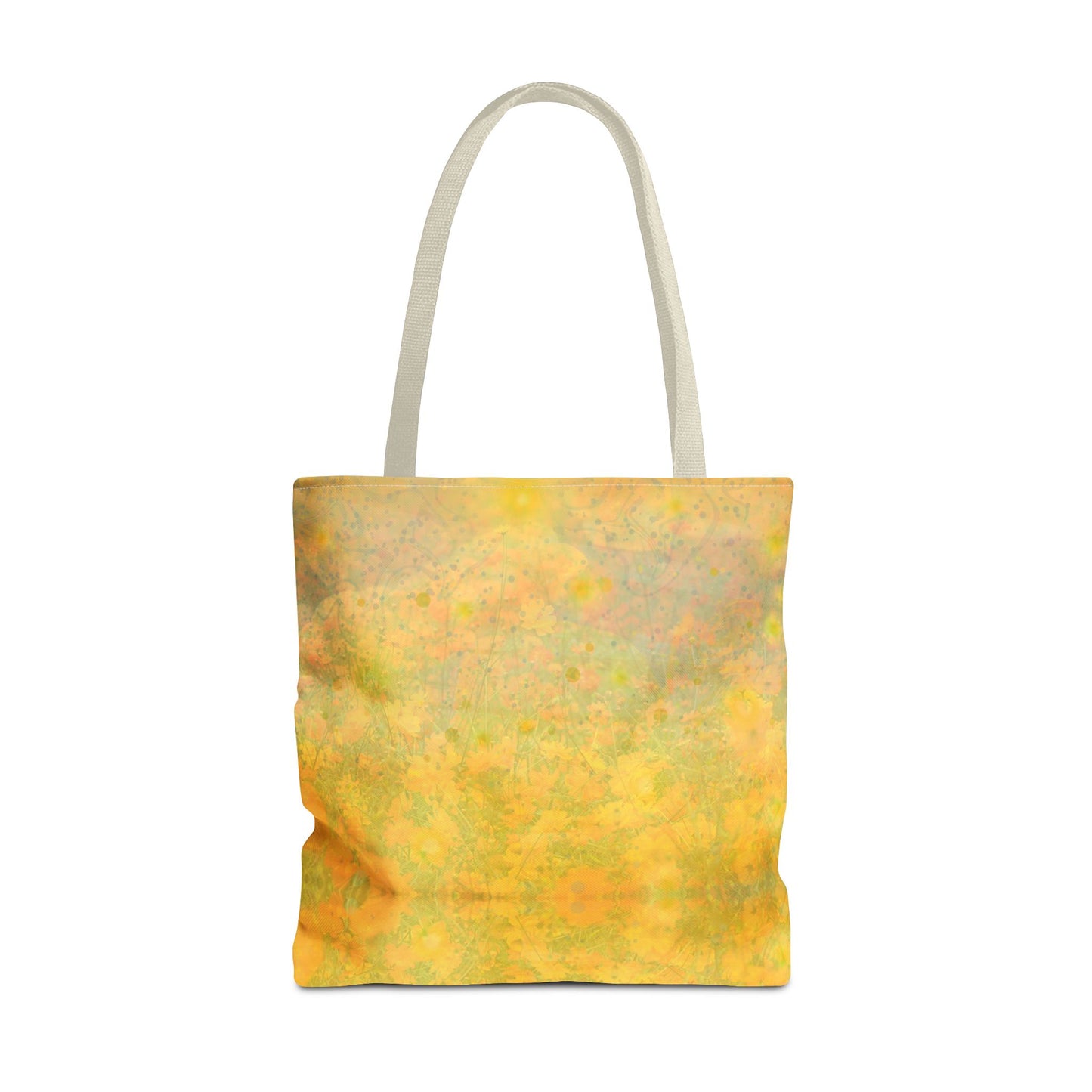 Sunlit Meadow Tote Bag - Vibrant Yellow Flower Field Design