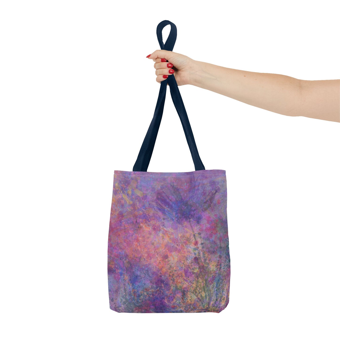 Dreamy Floral Tote Bag in Purple, Pink, and Blue